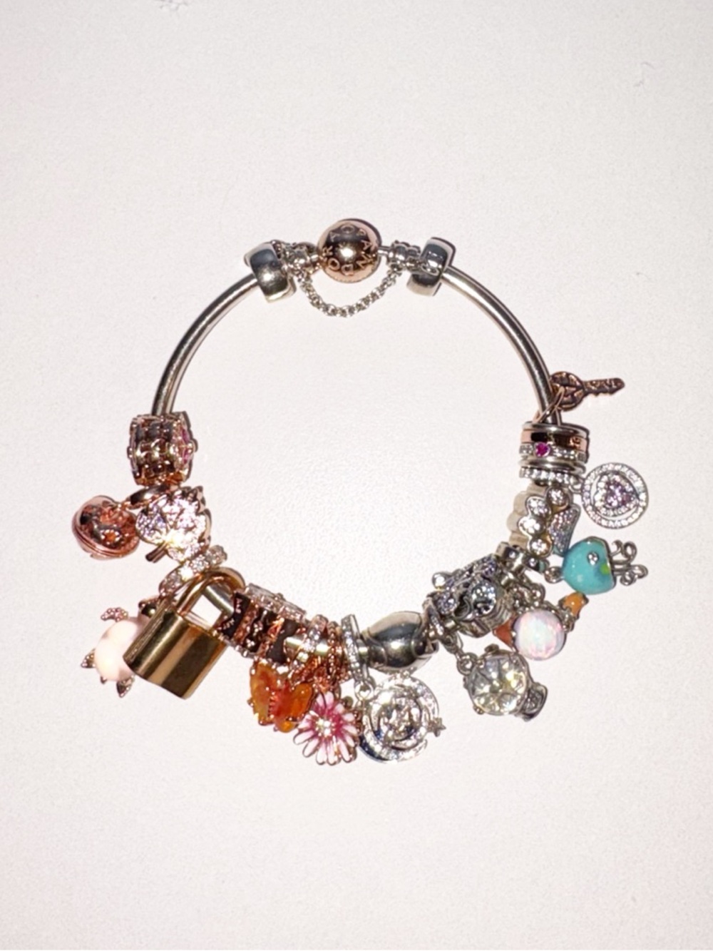 Pandora Mix Metal Charm Bracelet